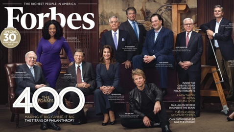 12 Of The Greatest Living Americans, With Purses Of Gold And Hearts To Match, Pose For $126 Billion Forbes Cover