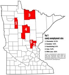 Kanabec County Has Highest Unemployment in the State